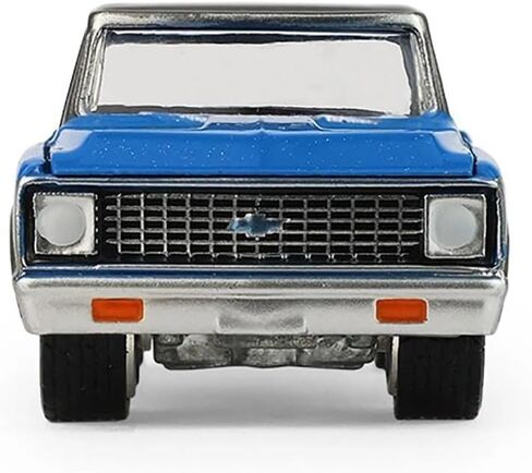 نموذج سيارة Diecast متوافق مع Greenlight 1:64 1972 Chevy Cheyenne C10 سرير قصير باللون الأزرق والرمادي، شاحنة موديل إصدار محدود 30567 in Saudi Arabia