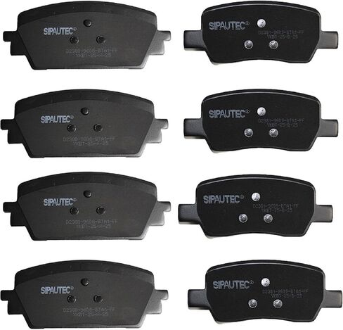 SIPAUTEC-Front & Rear Carbon Fiber Ceramic Brake Pads Compatible with Hyundai Santa Fe,Santa Cruz,Kia Sorento | OEM Fitment | Low Noise | Dust Free | 8 Brake Pads in Kuwait