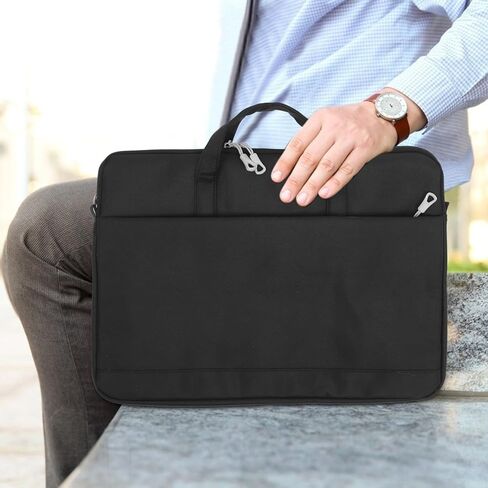 DOITOOL 1 مجموعة حقيبة كمبيوتر محمول مقاومة للصدمات خفيفة الوزن مقاومة للاهتراء لأجهزة الكمبيوتر اللوحية للسفر في الهواء الطلق واستخدام الأعمال حزام الكتف الأسود in Kuwait