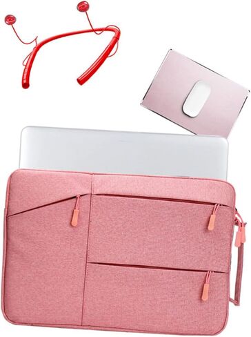 ARTIBETTER Laptop Handbag Portable Briefcase for Men and Women Notebook Cover with Pockets for Organized Storage Stylish Pink Design in Saudi Arabia
