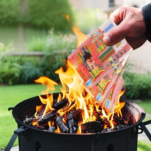 500 Piece Ancestor Money Joss Paper Hell Money, Ancestor Money to Burn Paper for Funerals, Worshiping Ancestor or Wish Good Luck in Saudi Arabia