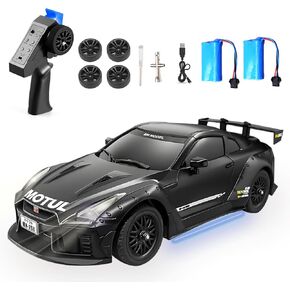 سيارة الانجراف RC، بمقياس 1:16 MN268 GTR سيارة الانجراف بجهاز التحكم عن بعد مع الدوران، أضواء LED، إطارات الانجراف، 4WD 20 كم / ساعة عالية السرعة الانجراف سيارة هواية RC ألعاب للبالغين والمراهقين (بطاريتان) in Kuwait