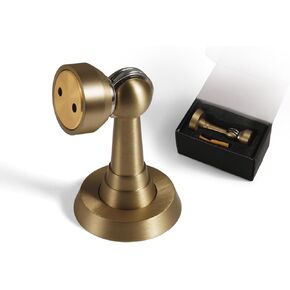 سدادات أبواب مغناطيسية من بانالي، مقبض باب نحاسي شديد التحمل، توقف باب الحفر مع براغي، حامل باب قوي لإبقاء الباب مفتوحًا، حزمة واحدة، نحاس مصقول in Kuwait