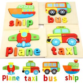 TOY Life 8 Pack Toddler Puzzles, Puzzles for Toddlers 2-4, Wooden Puzzles for Toddlers 1-3, Montessori Toys for 1 2 3+ Yrs Old Girl Boy, Baby Puzzle, Toddler Puzzles Ages 2-4 Educational Learning Toy in Kuwait