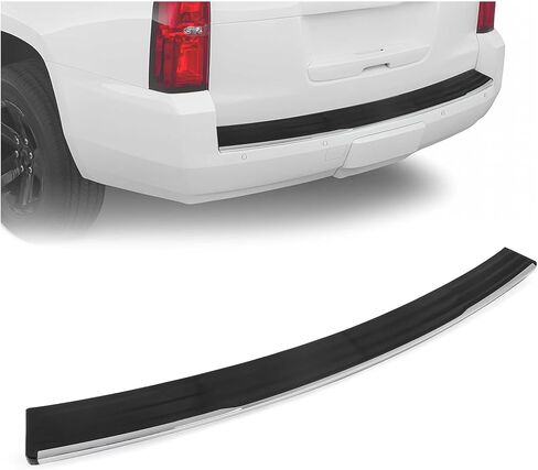 KUAFU Rear Bumper Step Pad Compatible with 2015-2020 Chevy Chevrolet Suburban Tahoe GMC Yukon XL GM1191142 84277154 22936467 Bumper Molding Trim Guard W/Chrome Plated Strip in Saudi Arabia