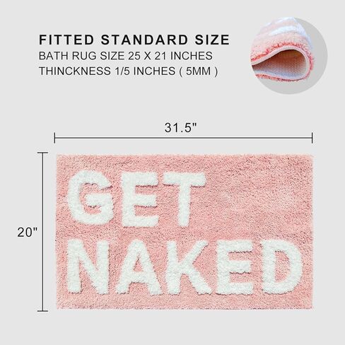سجادة حمام لطيفة من You Look Good، سجاد حمام لطيف، سجاد مطبخ وردي، سجاد باب ناعم وماص، سجاد مرجاني مخملي رائع ومرح في الأماكن المغلقة، سجاد منزلي غير قابل للانزلاق وقابل للغسل 25 بوصة × 21 بوصة in Kuwait
