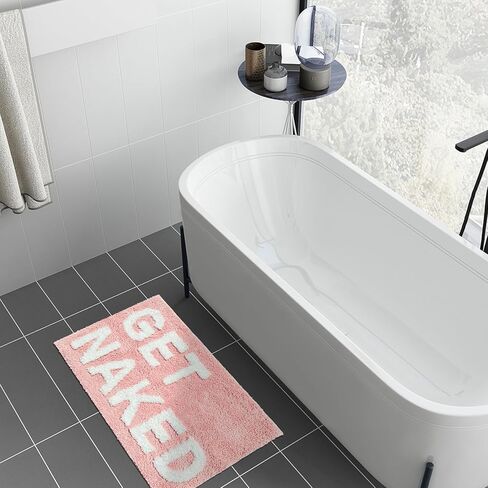 سجادة حمام لطيفة من You Look Good، سجاد حمام لطيف، سجاد مطبخ وردي، سجاد باب ناعم وماص، سجاد مرجاني مخملي رائع ومرح في الأماكن المغلقة، سجاد منزلي غير قابل للانزلاق وقابل للغسل 25 بوصة × 21 بوصة in Kuwait