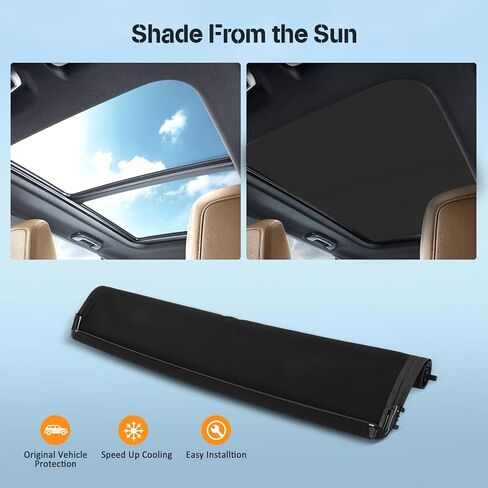 ECCPP Sunroof Sunshade Shade Curtain Cover Replacement for 2014 2015 Fit for Cadillac CTS 22926557 22926558 22926559 Grey in Saudi Arabia