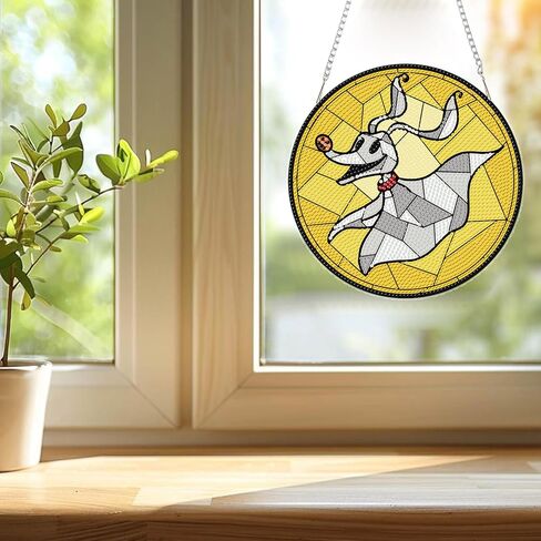 مجموعة تعليق فنية ماسية DIY للبالغين، مجموعة تعليق على الحائط من الأكريليك الماسي للهالوين، تعليقة على نافذة المنزل والحديقة، هدية للمهرجانات in Saudi Arabia