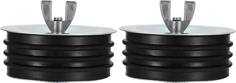 PATIKIL 4 Inch Sewer Cleanout Cap, Steel Mechanical Test Plug Expansion Pipe Plug Sewer Cleanout Cover Durable Sewer Pipe Plug Fit for Most Pipes Sink Pools, Black in Saudi Arabia