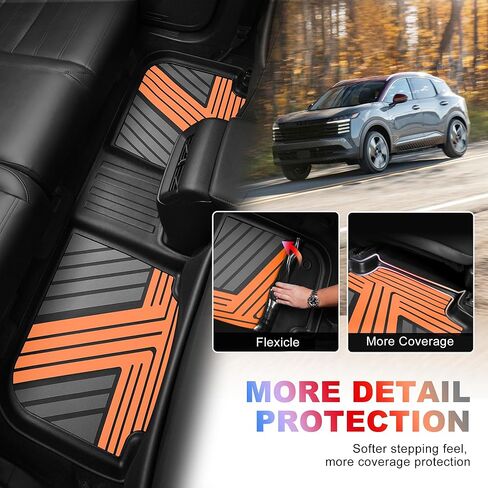 سجادات أرضية متوافقة مع 2025 2026 Nissan Kicks، تناسب جميع الأحوال الجوية وبطانات أرضية مقاومة للماء ومضادة للانزلاق (أسود + أزرق) in Saudi Arabia
