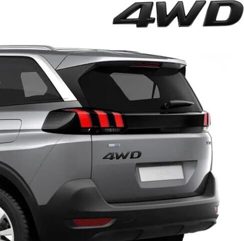 4WD Emblem 3D Metal Decal Car Side Rear Front Trunk Door Fender Bumper Badge Decal Sticker for Off Road SUV Auto Truck (1 PC) in Saudi Arabia