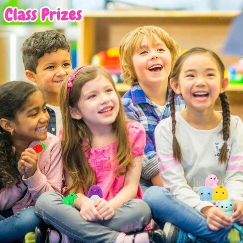 130Pcs Mochi Squishy Toys, Kawaii Squishies, Mini Fidget Toys Bulk for Kids, Party Favors Class Prizes Valentines Day Easter Egg Fillers,Christmas Goodies Bag Stuffers for Boys Girls in Kuwait