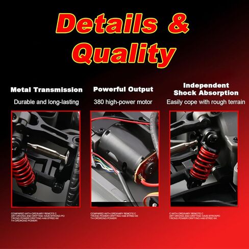 سيارة الانجراف RC، بمقياس 1:16 MN268 GTR سيارة الانجراف بجهاز التحكم عن بعد مع الدوران، أضواء LED، إطارات الانجراف، 4WD 20 كم / ساعة عالية السرعة الانجراف سيارة هواية RC ألعاب للبالغين والمراهقين (بطاريتان) in Kuwait