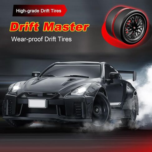 سيارة الانجراف RC، بمقياس 1:16 MN268 GTR سيارة الانجراف بجهاز التحكم عن بعد مع الدوران، أضواء LED، إطارات الانجراف، 4WD 20 كم / ساعة عالية السرعة الانجراف سيارة هواية RC ألعاب للبالغين والمراهقين (بطاريتان) in Kuwait