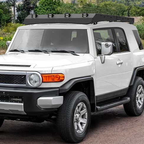 حامل البضائع على السقف لسيارة Toyota FJ Cruiser 2006-2014، سلة أمتعة شديدة التحمل مع قضبان متقاطعة من الفولاذ الكربوني in Kuwait