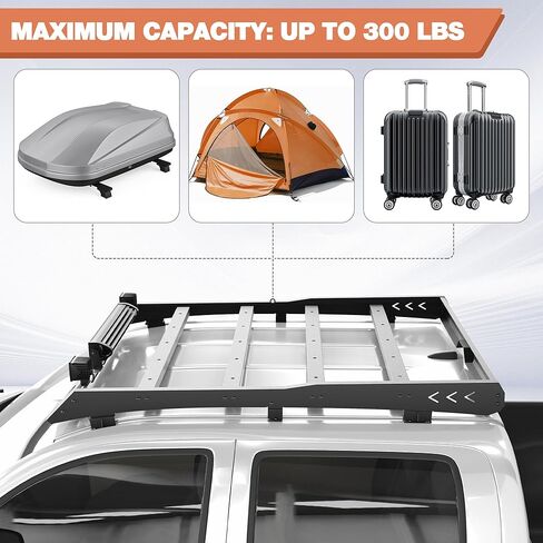 حامل البضائع على السقف لسيارة Toyota FJ Cruiser 2006-2014، سلة أمتعة شديدة التحمل مع قضبان متقاطعة من الفولاذ الكربوني in Kuwait