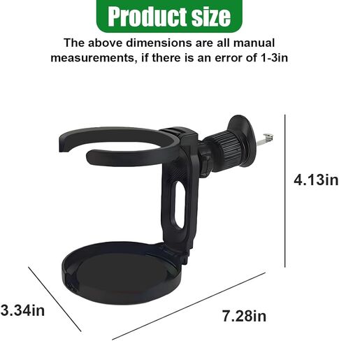 Car Air Vent Cup Holder, Foldable Shock-Proof Drink Holder Extender, Adjustable Vehicle Air Outlet Cup Retainer Stand, Truck Interior Bottle Accessory for SUV Sedan (Black) in Saudi Arabia