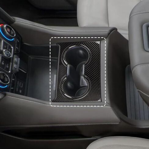 Jimen مناسب لسيارة شيفروليه سوبربان 2020-2025، مناسب لسيارة Chevy Tahoe 2021-2025، غطاء لوحة حامل الأكواب الأمامي (ألياف الكربون) in Kuwait