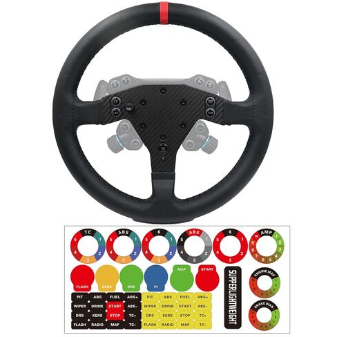 12 inch F1 Formula Real Carbon Fiber For Logitech G PRO Racing Wheel; Replace lightweight Original Suede Compatible with Logitech G RS TRUEFORCE Force Feedback RS50 System Hub (12 inch-With Suede) in Saudi Arabia