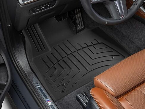 سجادات أرضية Weathertech FloorLiner HP Custom Fit لسيارة BMW X5 M50i، X5 40i، XM Label - الصف الأول (4415071IM)، أسود in Kuwait