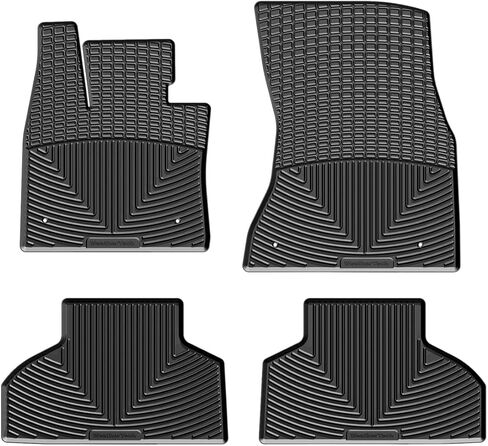 سجادات أرضية Weathertech مناسبة لجميع الأحوال الجوية لسيارة BMW X5 35d، X6 35i، X5 M - الصف الأول والثاني (W325-W326)، أسود in Kuwait