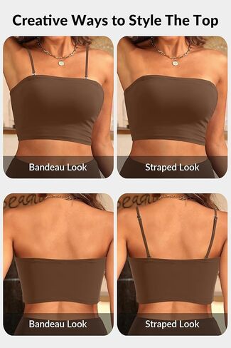 مجموعة بيكيني Tempt Me Women Bandeau بدون حمالات عالية الخصر مكونة من قطعتين ملابس سباحة طويلة in Saudi Arabia