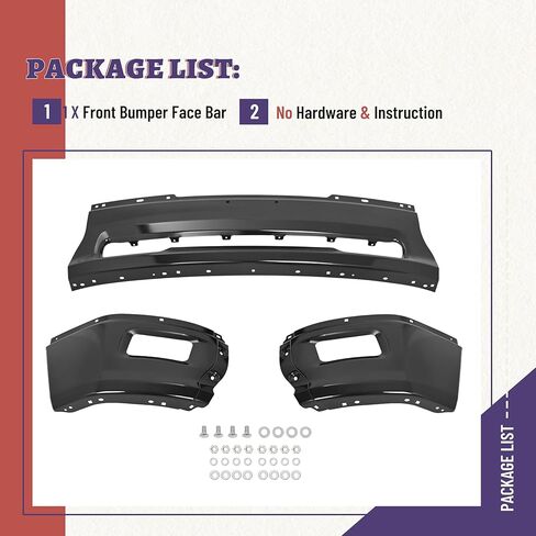 HECASA Front Bumper Face Bar 3Pcs Compatible with 2009-2012 Dodge Ram 1500 W/Fog Hole NOT Fit SPORT Models Steel Powder Coated Black Replacement for 68206067AA 55112609AA CH1002384 in Saudi Arabia