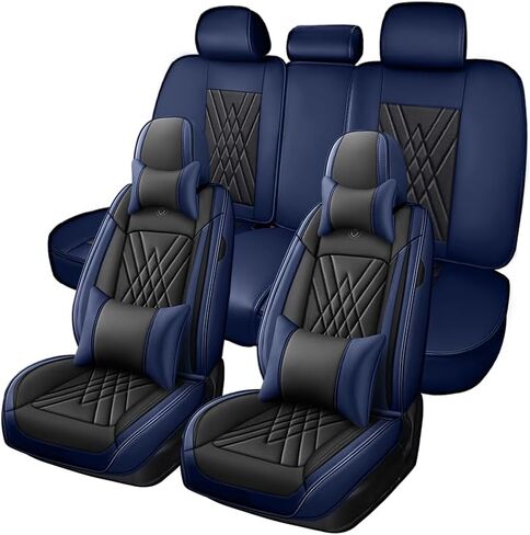 Seat Covers Fit for Volkswagen EOS 2007-2016 Nappa Faux Leather Car Seat Covers, Breathable and Comfortable seat Cover, Car Seat Protector Interior Accessories(Beige,Front Set) in Saudi Arabia