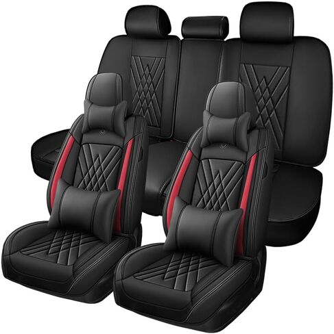 Seat Covers Fit for Volkswagen EOS 2007-2016 Nappa Faux Leather Car Seat Covers, Breathable and Comfortable seat Cover, Car Seat Protector Interior Accessories(Beige,Front Set) in Saudi Arabia
