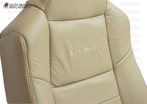 2003 2004 2005 2006 2007 Ford F250 F350 Lariat Synthetic Leather Seat Cover Replacement, Vinyl Seat Covers for Ford F250 F350 (Front (2 Bottom & 2 Top), Medium Parchment (Tan)) in Saudi Arabia