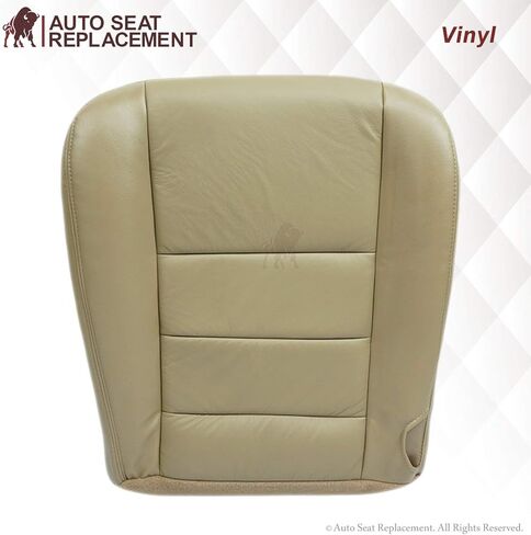 2003 2004 2005 2006 2007 Ford F250 F350 Lariat Synthetic Leather Seat Cover Replacement, Vinyl Seat Covers for Ford F250 F350 (Front (2 Bottom & 2 Top), Medium Parchment (Tan)) in Saudi Arabia