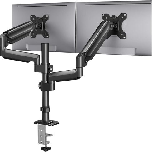 Desktop stand dual-arm monitor with gas spring, 17-32 inch in Saudi Arabia
