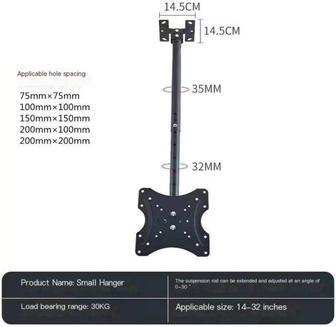 14-120 inch monitor rotating and telescopic stand(Blackdoublepoleextralarge) in Saudi Arabia