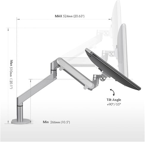 Monitor stand desktop stand flexible gas support(Dark Gray) in Saudi Arabia