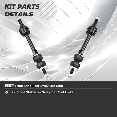 Sway Bar Link Front Compatible With 2005-2008 Ford F-150 4WD, 2006-2008 Lincoln Mark LT 4WD Notice Only For Four-Wheel Drive in Saudi Arabia