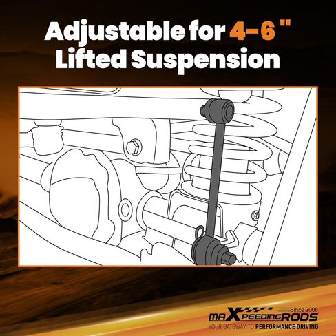 maXpeedingrods 4-6" Lifted Adjustable Sway Bar End Link Kit for Chevy Silverado/GMC Sierra 1500 2500 3500 HD 1999-2016, for Suburban 1500/Tahoe/Avalanche in Saudi Arabia