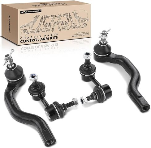 مجموعة A-Premium مكونة من 4 قطع، رابط شريط أمامي ونهاية قضيب ربط خارجي، متوافق مع Honda Civic 2006 2007 2008 2009 2010 2011 in Kuwait