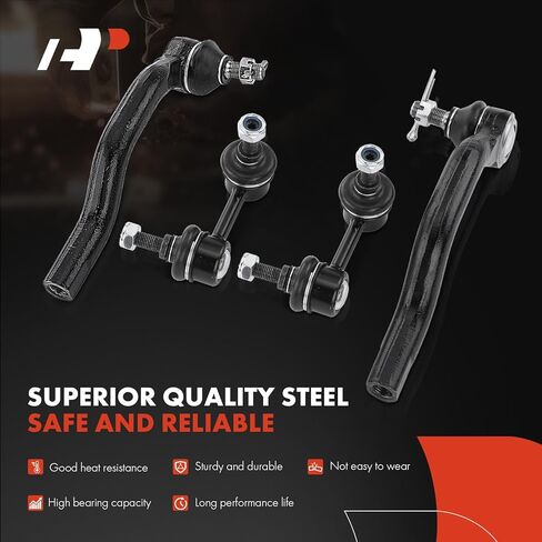 مجموعة A-Premium مكونة من 4 قطع، رابط شريط أمامي ونهاية قضيب ربط خارجي، متوافق مع Honda Civic 2006 2007 2008 2009 2010 2011 in Kuwait