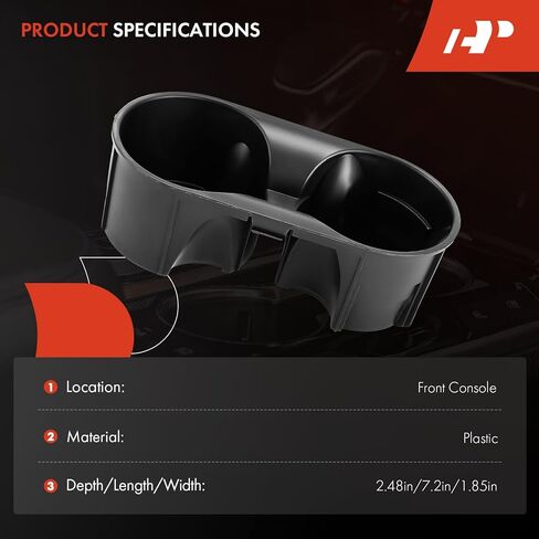 A-Premium Cup Holder Compatible with Jeep JK Series Wrangler 2007 2008 2009 2010, Front Console, Black in Saudi Arabia