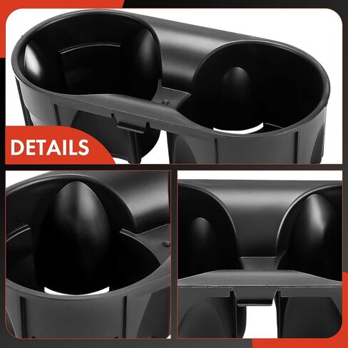 A-Premium Cup Holder Compatible with Jeep JK Series Wrangler 2007 2008 2009 2010, Front Console, Black in Saudi Arabia