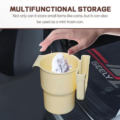 Car Cup Holder Organizer, 2 in 1 Drink Phone Holder, Multi-Function Bottle and Phone Cradle for Automotive Air Vent Door Back Seat, Universal Vehicle Storage Organizer, Car Accessories (Black) in Kuwait