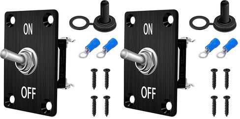 weideer Momentary Reverse Polarity Switch 12V 30A Motor Control RV Jack Switch DPDT 4 Pin (ON)-Off-(ON) UP Down Toggle Switch with Waterproof Cap Wires in Saudi Arabia