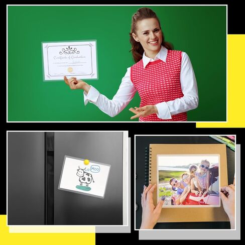 واقيات أكمام بطاقات بريدية صلبة مقاس 8 × 10 بوصة، واقيات أوراق شفافة مقاومة للماء وغير قابلة للتمزق للبطاقات الرياضية، والبطاقات البريدية للصور، والمطبوعات، وشهادات الميلاد (10 عبوات، تصفيح) in Kuwait