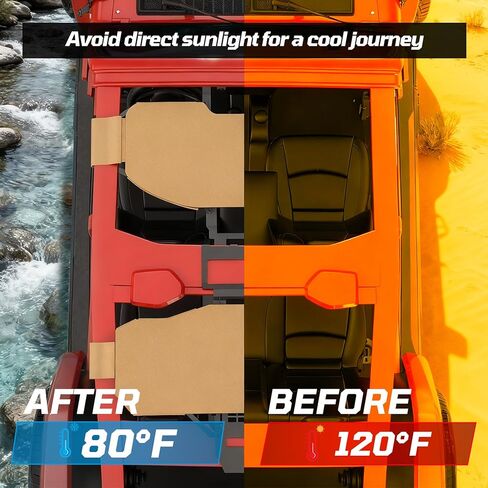 حامل سقف معدني للوحة Jeep Wrangler JL MOLLE مع حقيبة تخزين معزولة من القماش، ملحق تخزين متعدد الوظائف، يناسب موديلات 2018-2025 ببابين/4 أبواب - الصف الأمامي in Kuwait