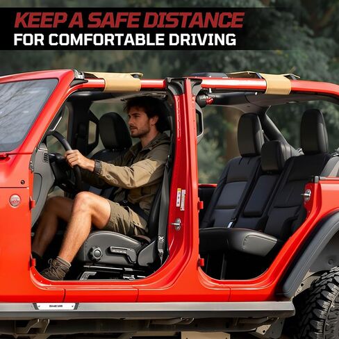 حامل سقف معدني للوحة Jeep Wrangler JL MOLLE مع حقيبة تخزين معزولة من القماش، ملحق تخزين متعدد الوظائف، يناسب موديلات 2018-2025 ببابين/4 أبواب - الصف الأمامي in Kuwait