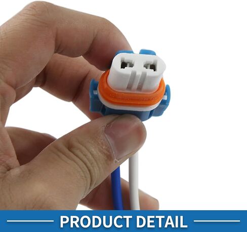 9145 H10 9005 HB3 Wire Socket Headlight Lamp Bulb Connector Adaptor Durable Plastic Ceramic White Orange Blue (Set of 2) in Saudi Arabia