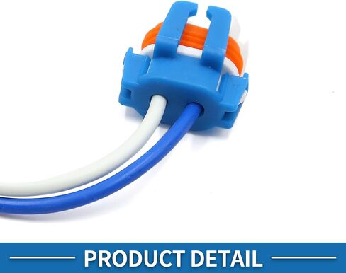 9145 H10 9005 HB3 Wire Socket Headlight Lamp Bulb Connector Adaptor Durable Plastic Ceramic White Orange Blue (Set of 2) in Saudi Arabia