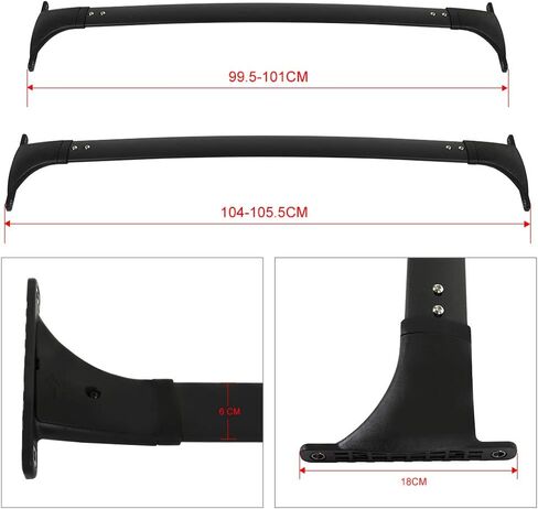 cciyu Cargo Racks for Nissan Murano 2009-2014 Rooftop Luggage Canoe Kayak Carrier Rack Black Roof Rack Cross Bar - Fits Side Rails Models ONLY in Saudi Arabia