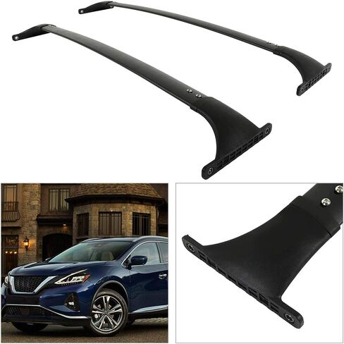 cciyu Cargo Racks for Nissan Murano 2009-2014 Rooftop Luggage Canoe Kayak Carrier Rack Black Roof Rack Cross Bar - Fits Side Rails Models ONLY in Saudi Arabia